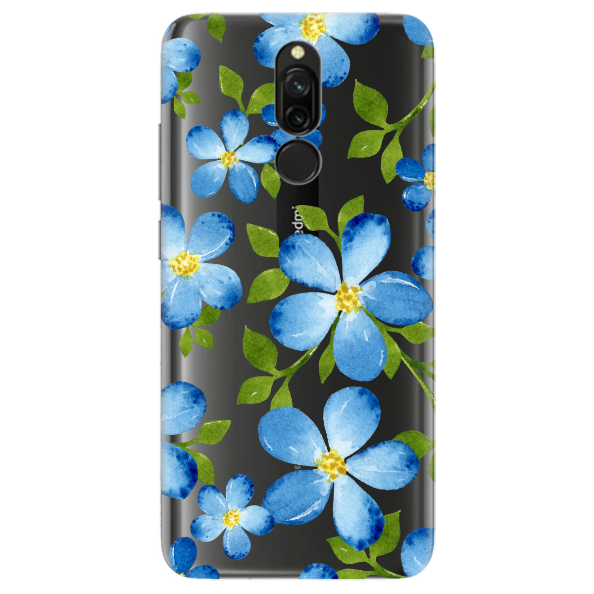 Чехол для Xiaomi Redmi 8 Flowers blue - фото 1 - Чехлы для телефонов