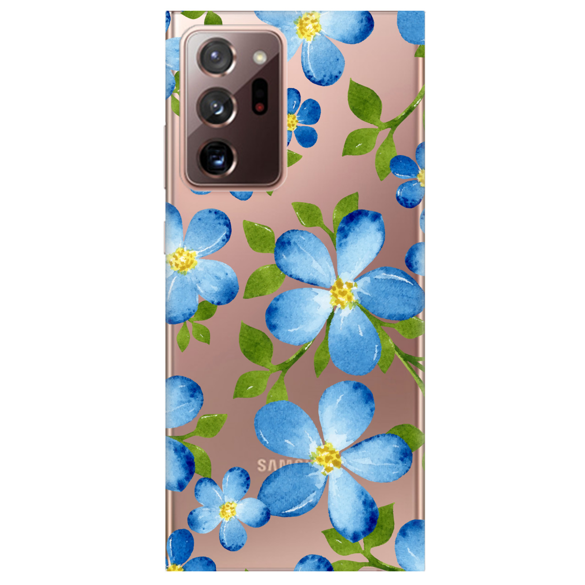 Чохол для Samsung Galaxy Note 20 Ultra Flowers blue - фото 1 - Чохли для телефонів