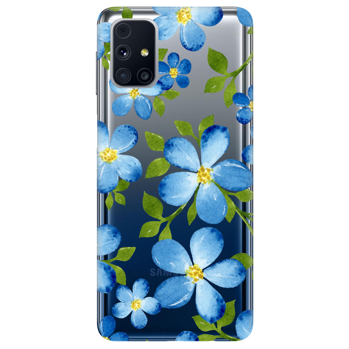 Чохол для Samsung Galaxy M31s Flowers blue - фото 1 - Чохли для телефонів