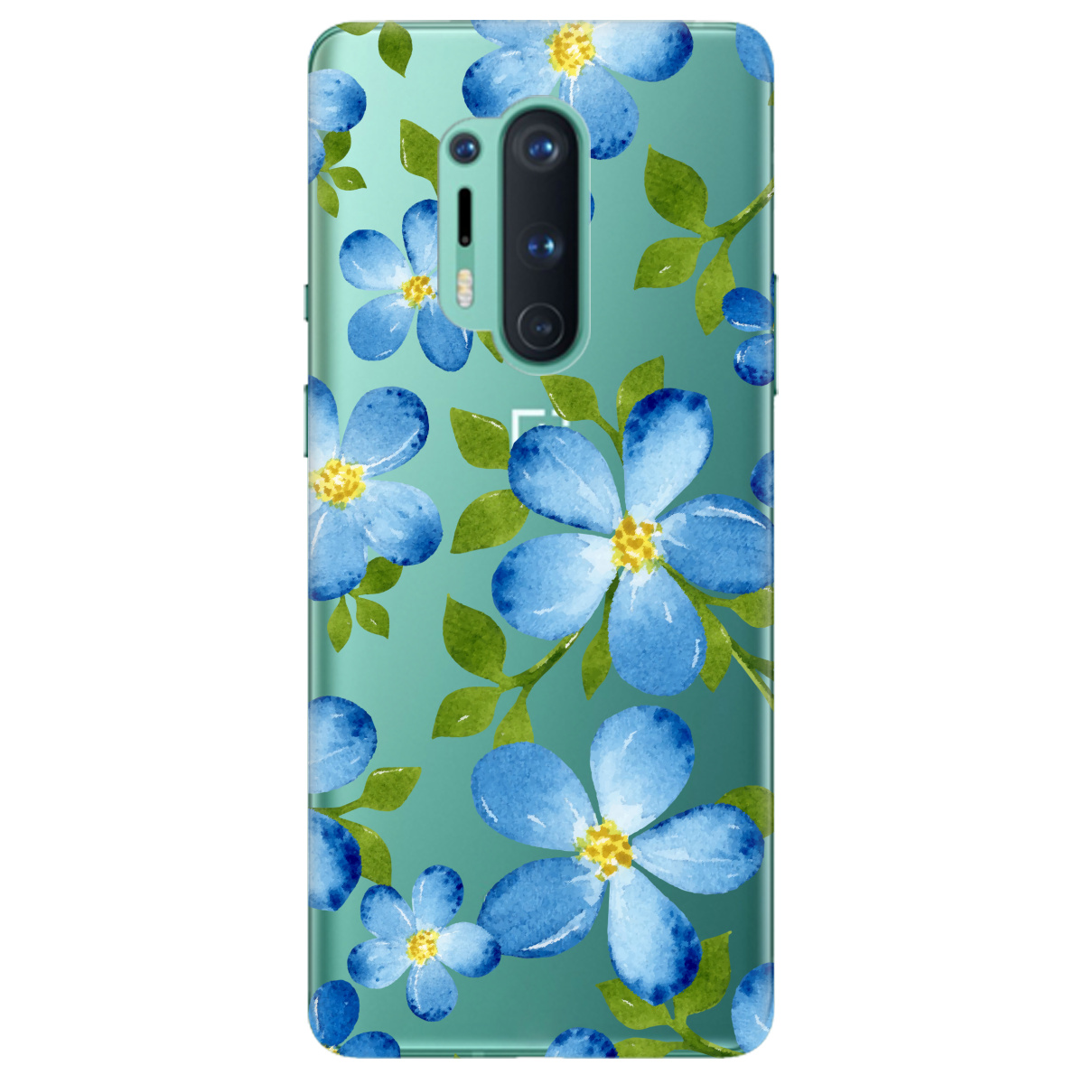 Чохол для OnePlus 8 Pro Flowers blue - фото 1 - Чохли для телефонів