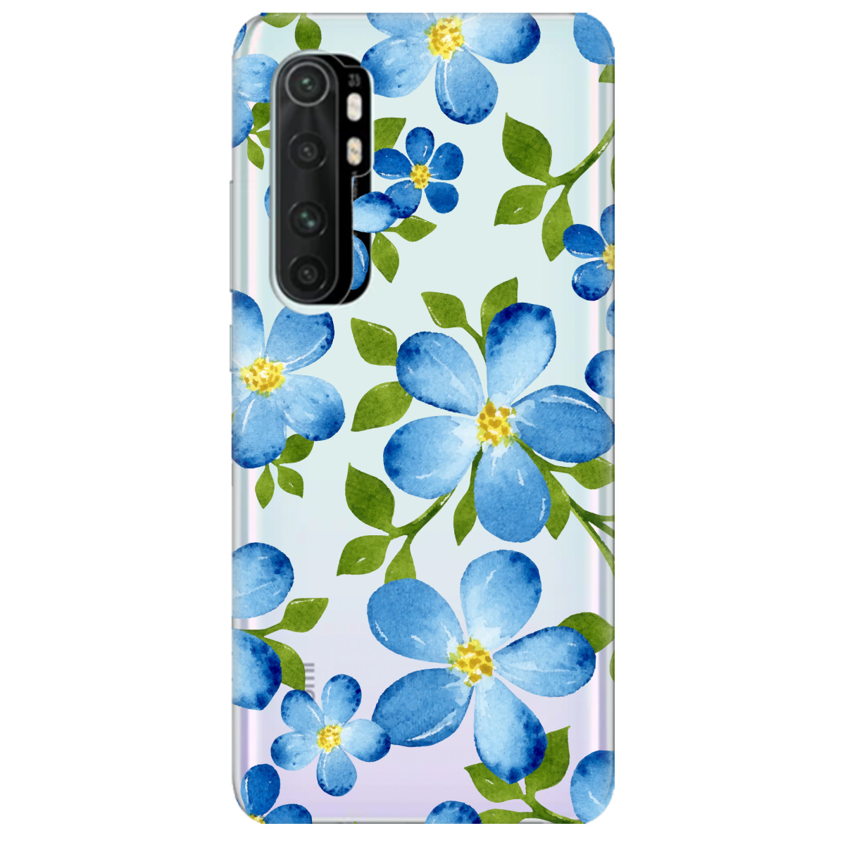 Чохол для Xiaomi Mi Note 10 Lite Flowers blue - фото 1 - Чохли для телефонів