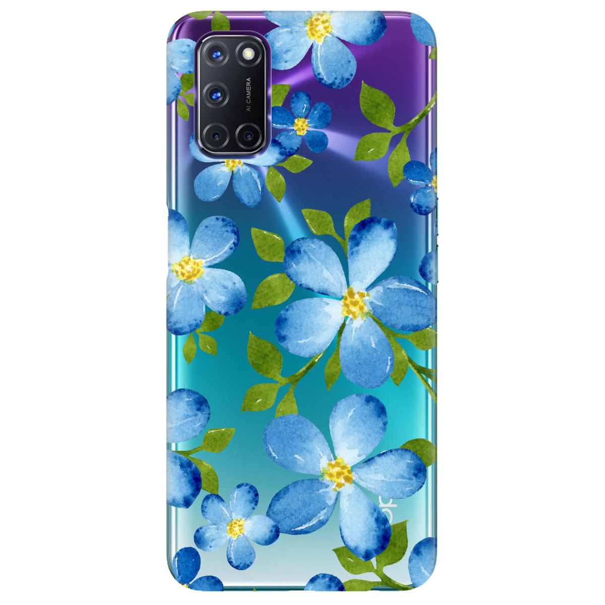 Чохол для Oppo A52/ A72/ A92 Flowers blue - фото 1 - Чохли для телефонів