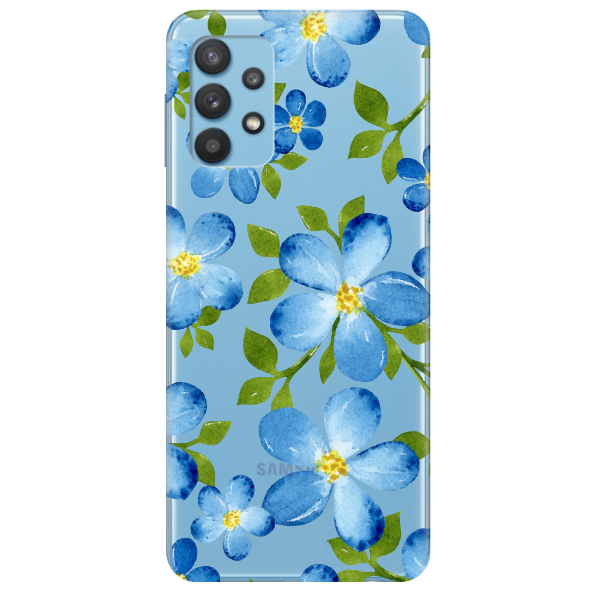 Чохол для Samsung Galaxy A32 4G Flowers blue - фото 1 - Чохли для телефонів