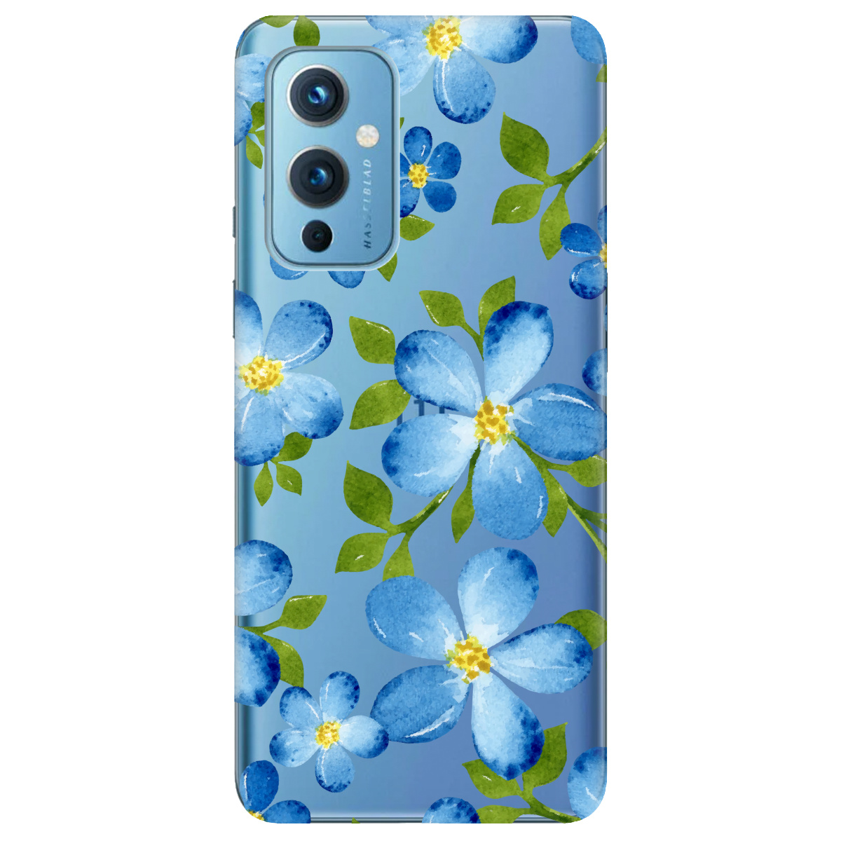 Чехол для OnePlus 9 (азиатская версия) Flowers blue - фото 1 - Чехлы для телефонов