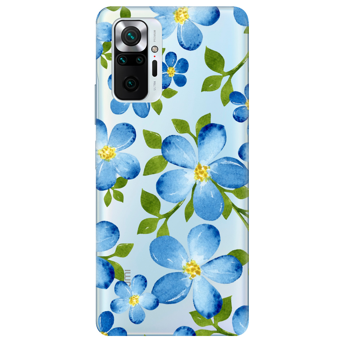 Чохол для Xiaomi Redmi Note 10 Pro Flowers blue - фото 1 - Чохли для телефонів