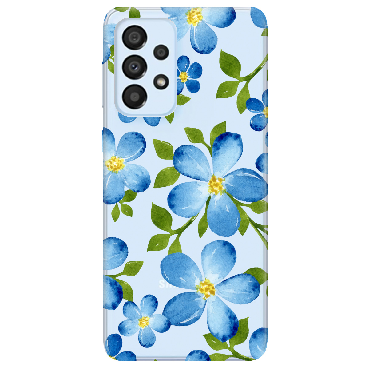 Чохол для Samsung Galaxy A33 Flowers blue - фото 1 - Чохли для телефонів