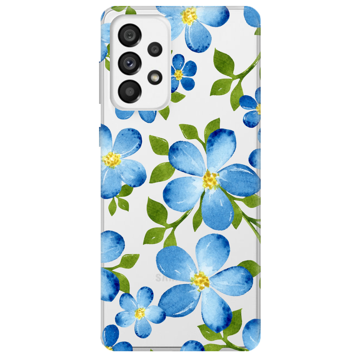 Чохол для Samsung Galaxy A73 Flowers blue - фото 1 - Чохли для телефонів