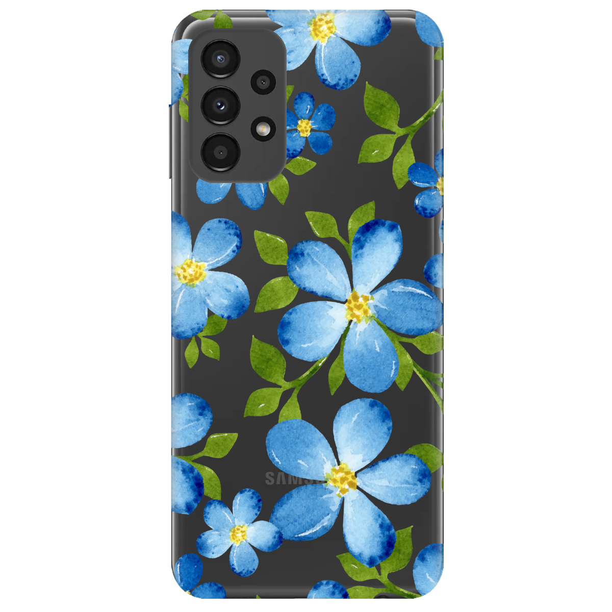 Чохол для Samsung Galaxy A13 4G Flowers blue - фото 1 - Чохли для телефонів
