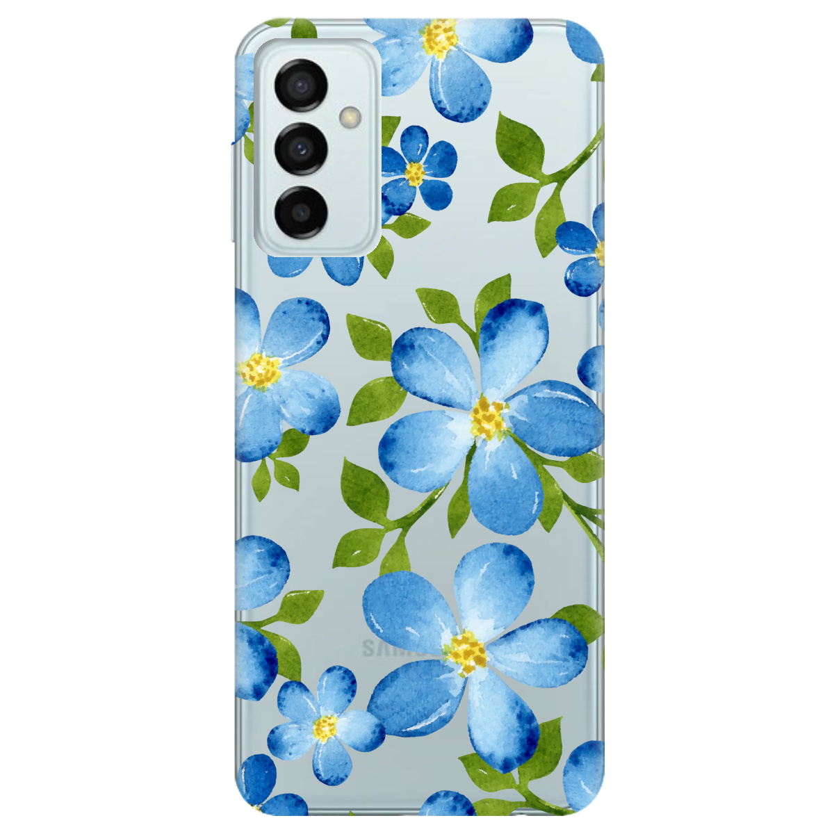 Чехол для Samsung Galaxy M23 5G Flowers blue - фото 1 - Чехлы для телефонов