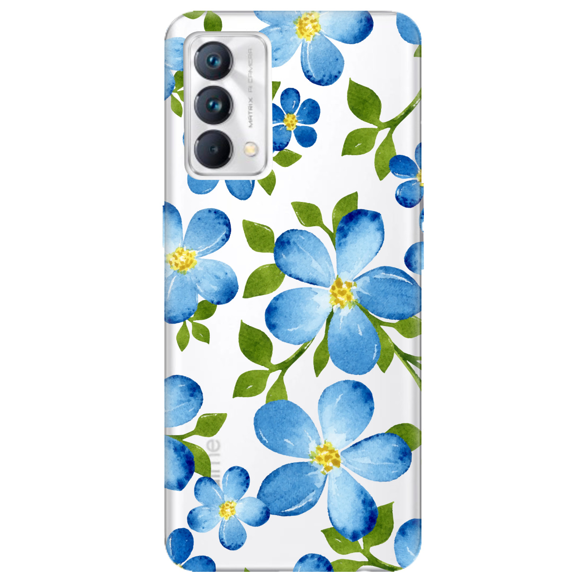 Чехол для Realme GT Master Flowers blue - фото 1 - Чехлы для телефонов