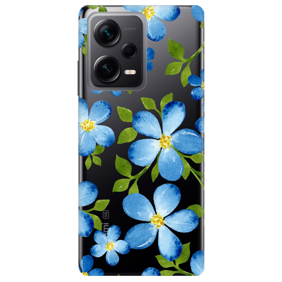 Чохол для Xiaomi Redmi Note 12 Pro + 5G Flowers blue - фото 1 - Чохли для телефонів