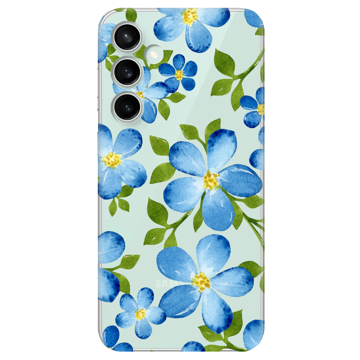 Чохол для Samsung Galaxy S23 FE Flowers blue - фото 1 - Чохли для телефонів