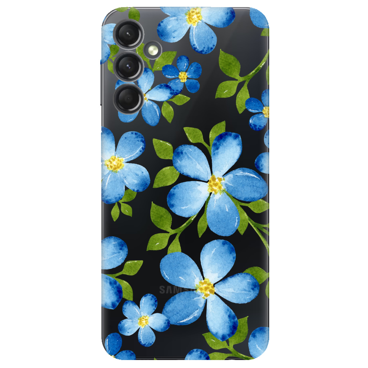 Чохол для Samsung Galaxy A25 Flowers blue - фото 1 - Чохли для телефонів
