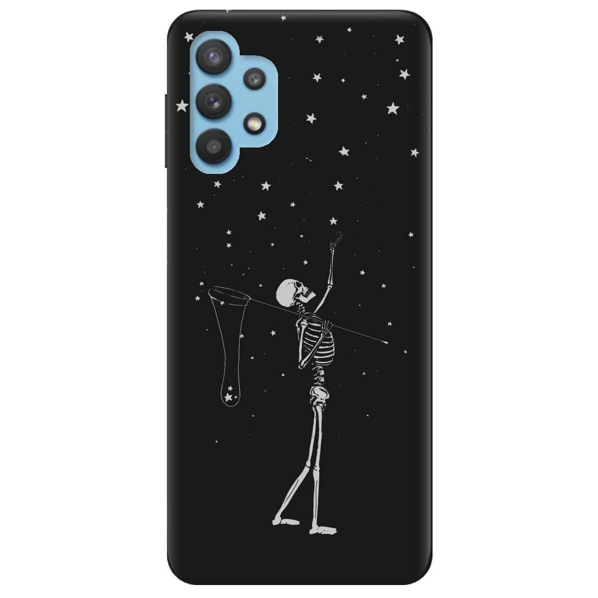 Чохол для Samsung Galaxy A32 4G чорний матовий soft touch Stars night - фото 1 Чохол для Samsung Galaxy A32 4G чорний матовий soft touch Stars night - фото 1 - Чохли для телефонів