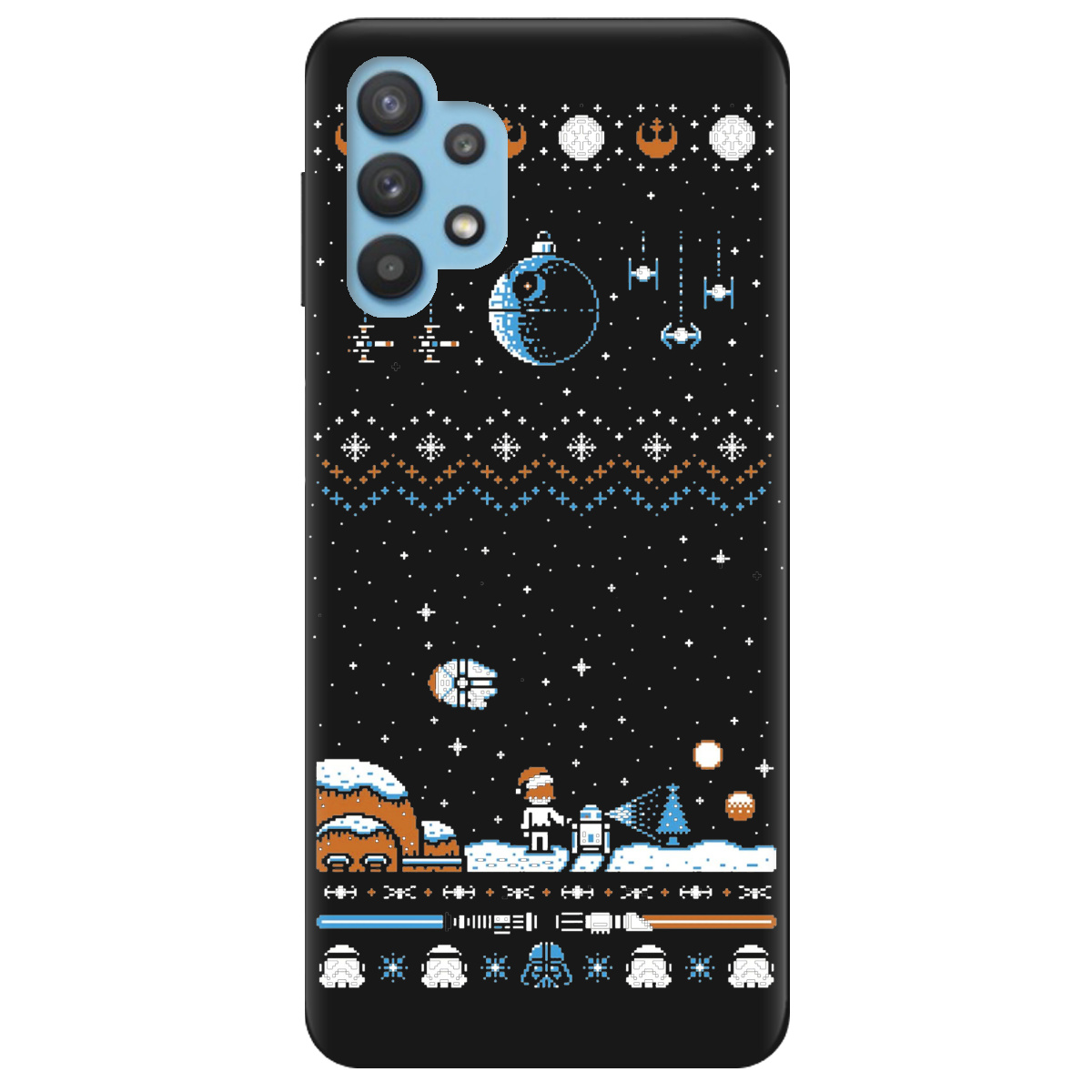 Чехол для Samsung Galaxy A32 4G черный матовый soft touch Star wars - фото 1 - Чехлы для телефонов