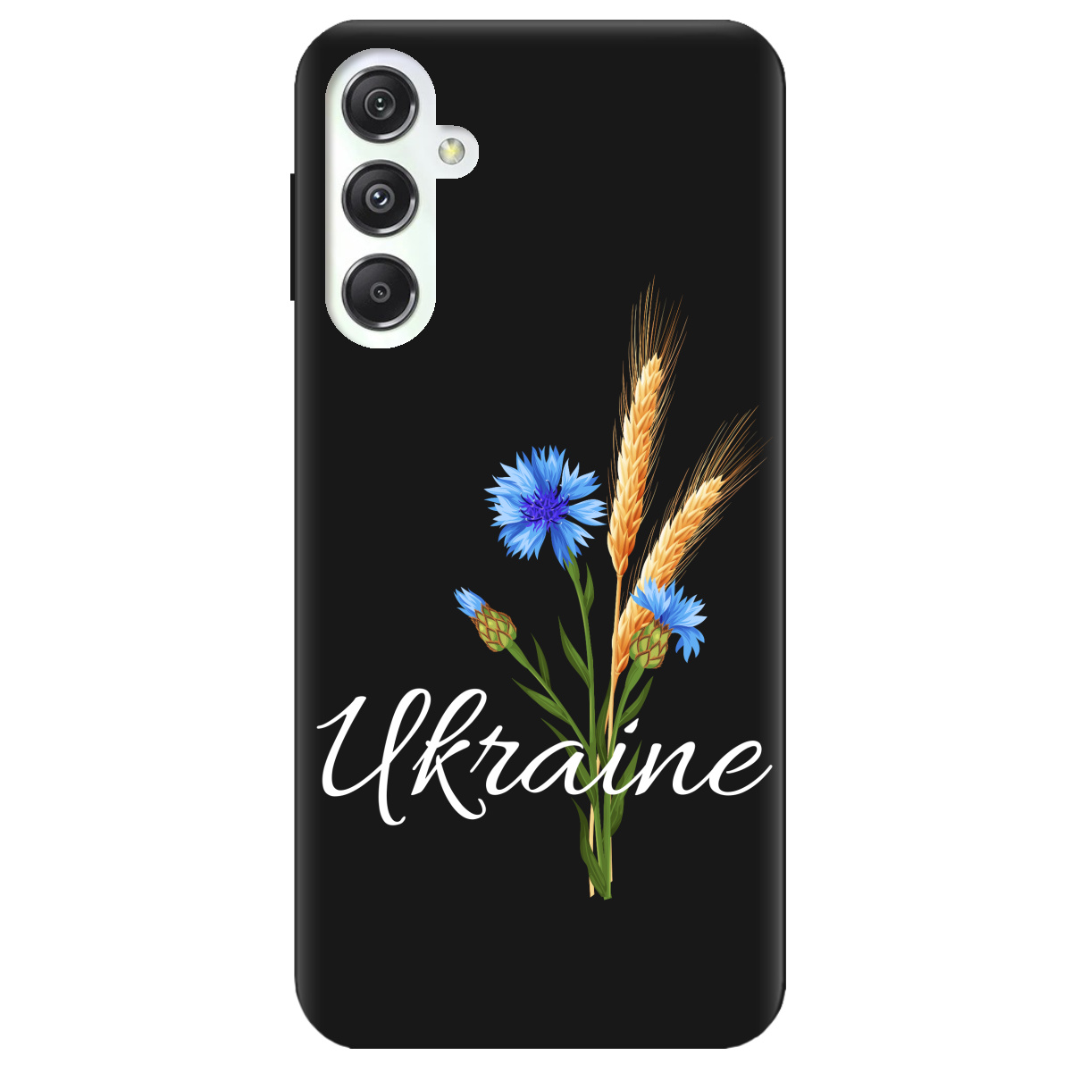 Чохол для Samsung Galaxy M34 5G чорний матовий soft touch Незалежна Україна - фото 1 - Чохли для телефонів