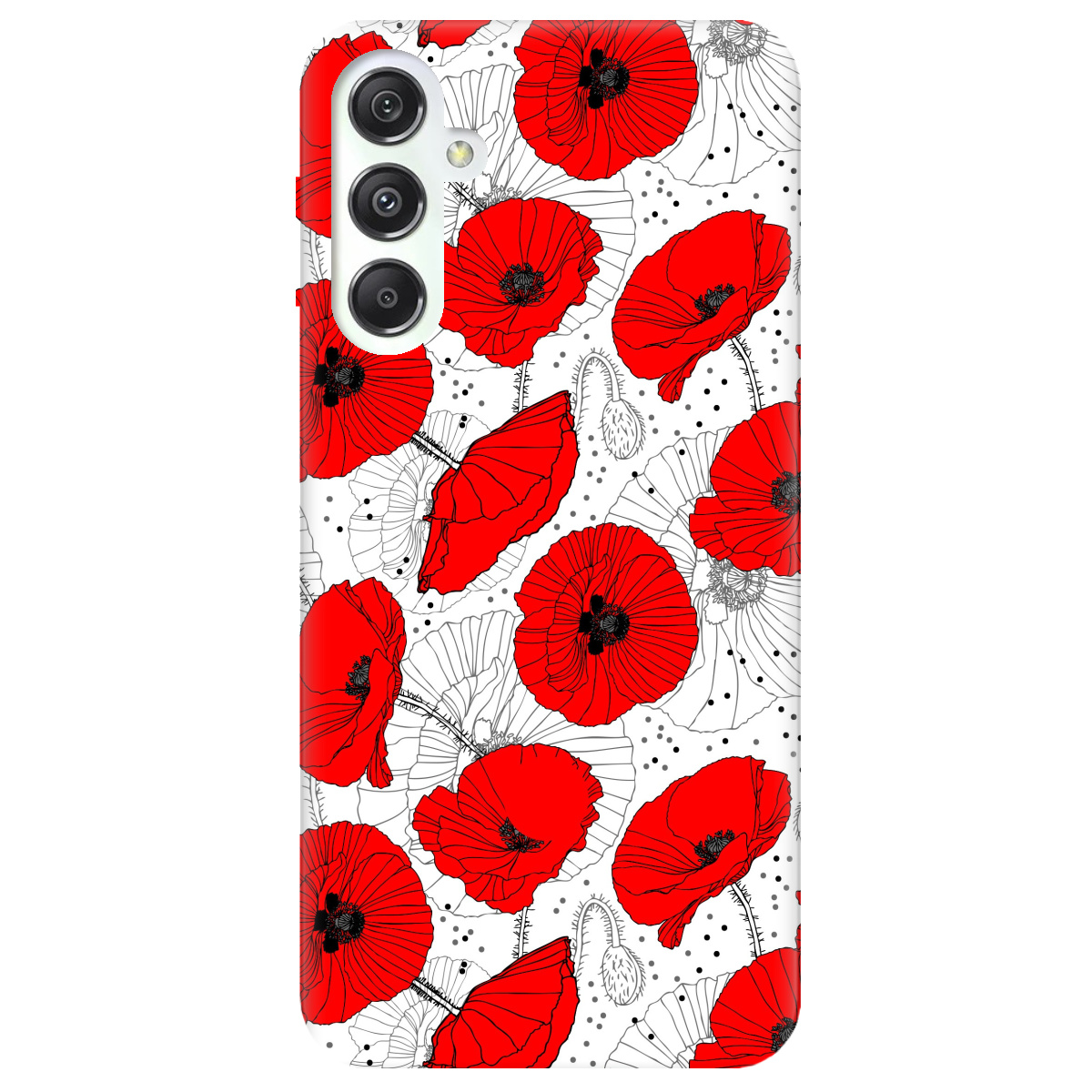 Чохол для Samsung Galaxy M34 5G Red flower - фото 1 - Чохли для телефонів