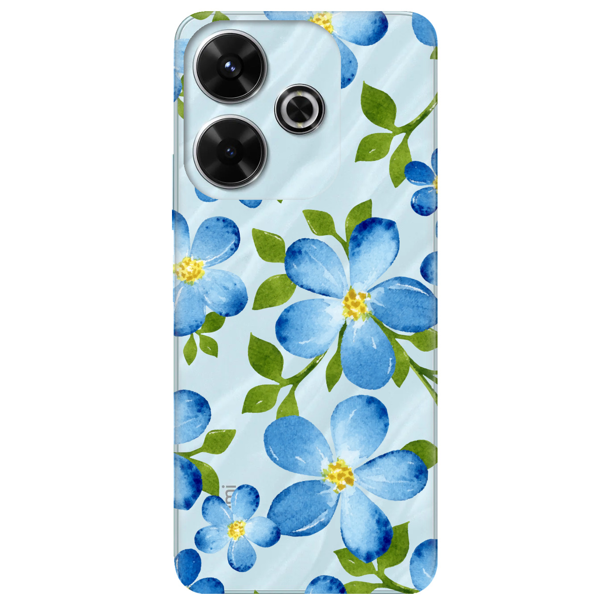 Чехол для Xiaomi Redmi 13 Flowers blue - фото 1 - Чехлы для телефонов