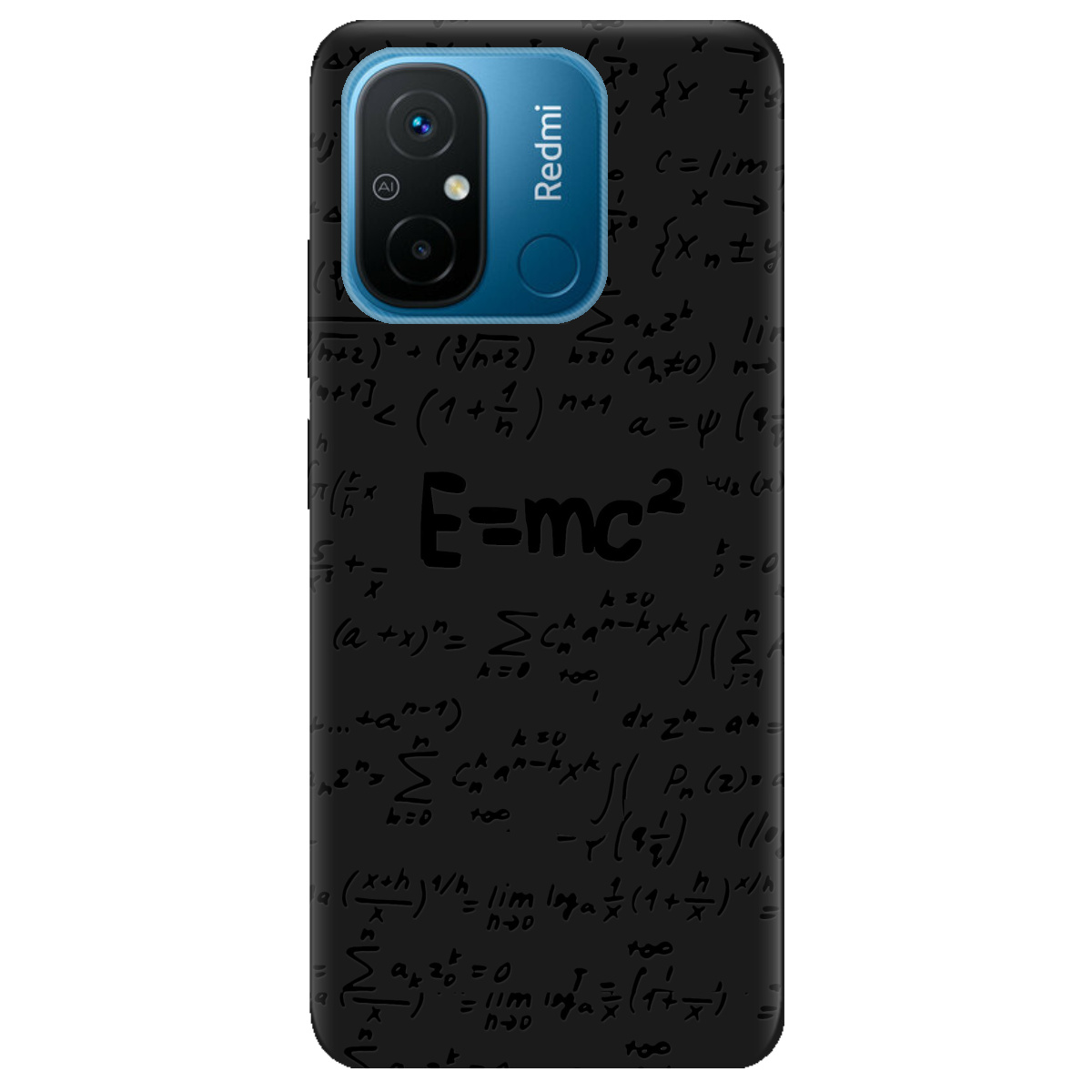 Чохол для Xiaomi Redmi 12C чорний матовий soft touch Black Einstein - фото 1 - Чохли для телефонів