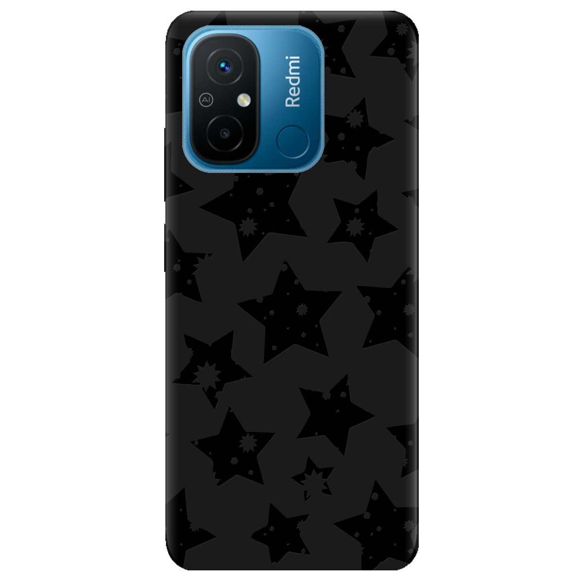 Чохол для Xiaomi Redmi 12C чорний матовий soft touch Black Star - фото 1 - Чохли для телефонів