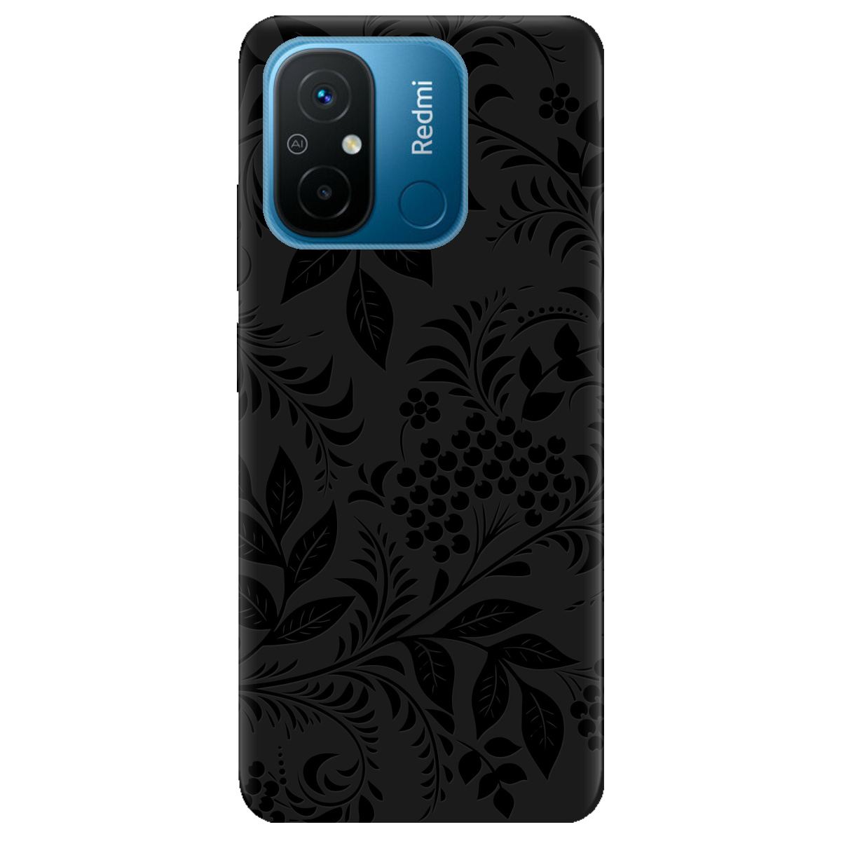 Чехол для Xiaomi Redmi 12C черный матовый soft touch Art - фото 1 - Чехлы для телефонов