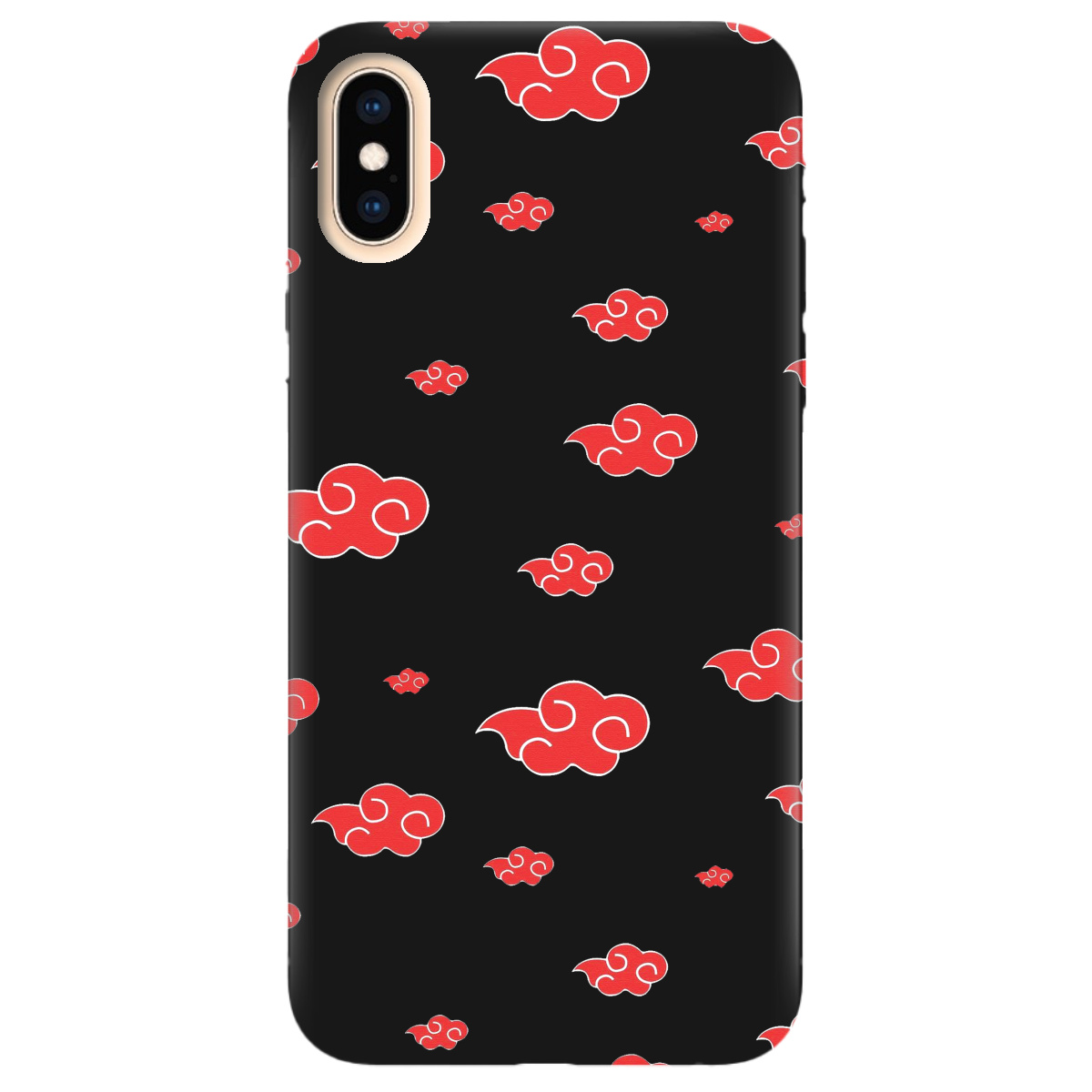 Чехол для Apple iPhone X черный матовый soft touch Akatsuki - фото 1 - Чехлы для телефонов