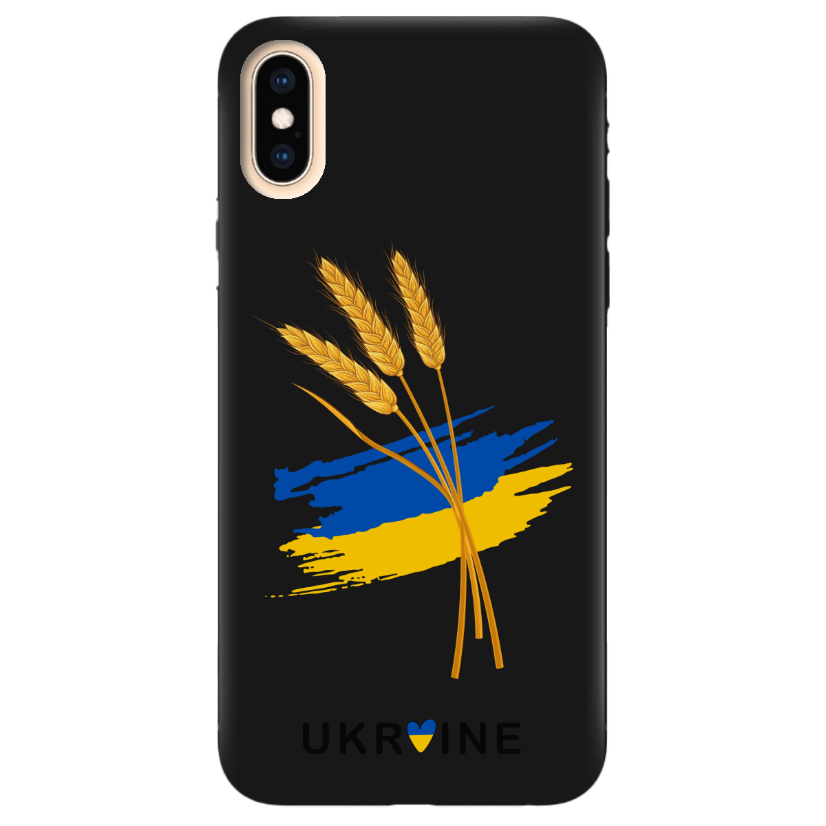 Чехол для Apple iPhone X черный матовый soft touch Spikelets - фото 1 - Чехлы для телефонов