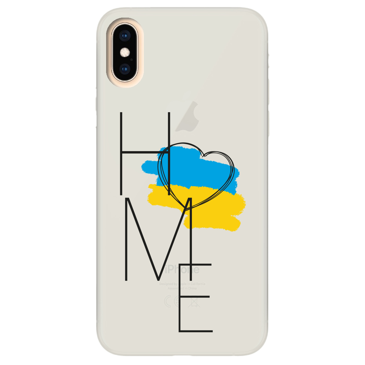 Чехол для Apple iPhone X полупрозрачный матовый soft touch Home - фото 1 - Чехлы для телефонов