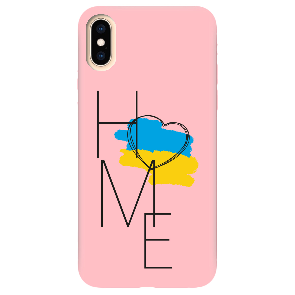 Чехол для Apple iPhone X нежно-розовый матовый soft touch Home - фото 1 - Чехлы для телефонов