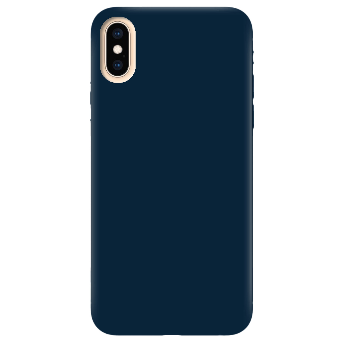 Чехол для Apple iPhone X темно-синий матовый soft touch - фото 1 Чехол для Apple iPhone X темно-синий матовый soft touch - фото 1 - Чехлы для телефонов