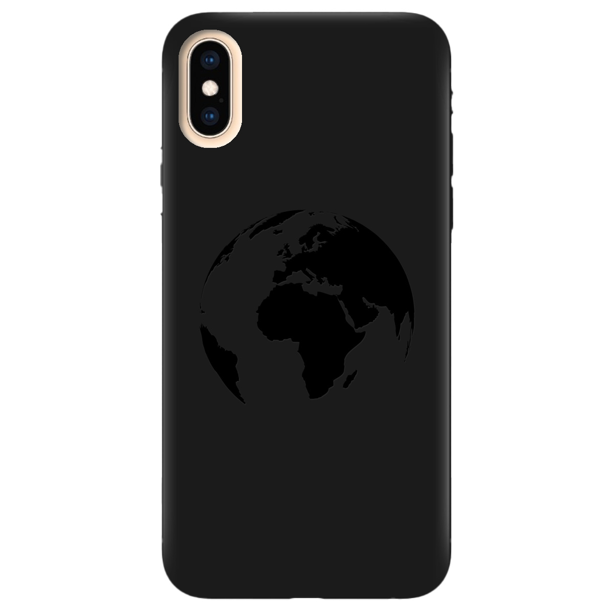 Чехол для Apple iPhone X черный матовый soft touch Planet - фото 1 - Чехлы для телефонов