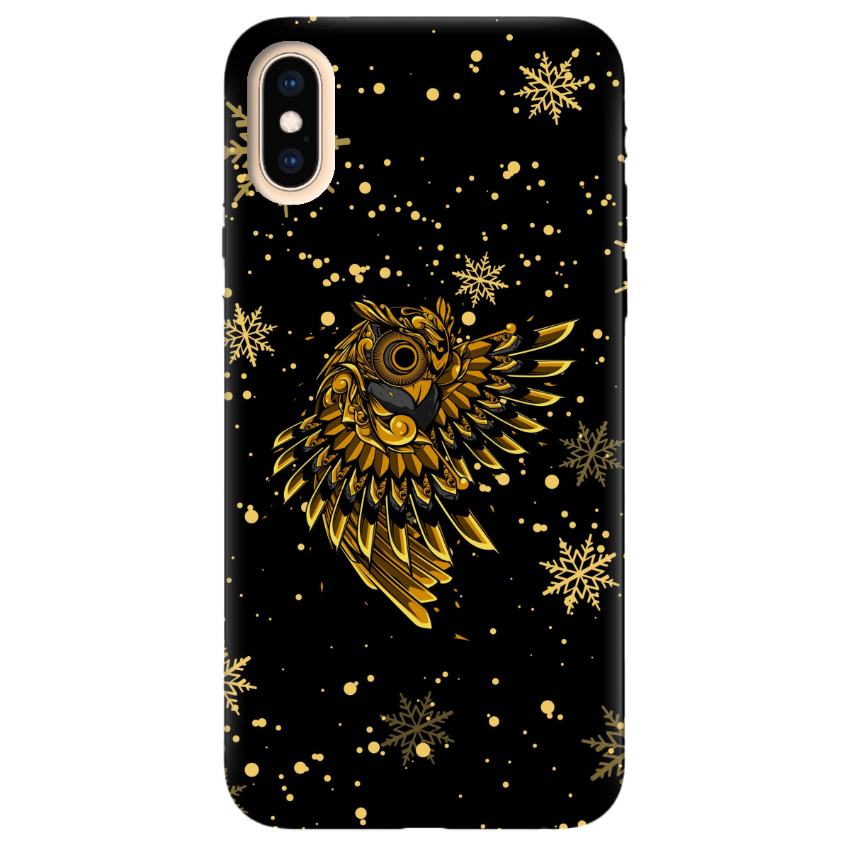 Чохол для Apple iPhone X Gold sova - фото 1 - Чохли для телефонів