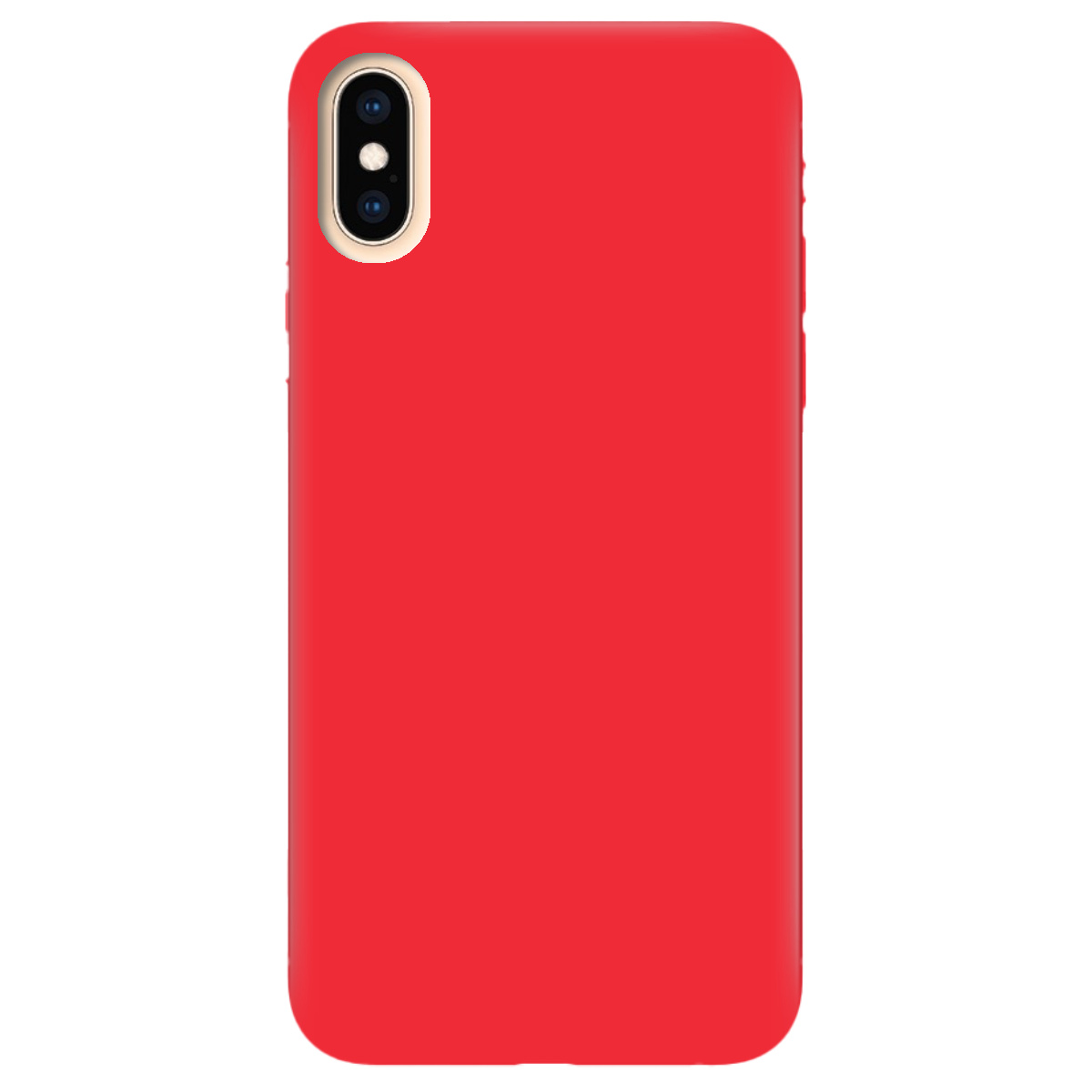 Чохол для Apple iPhone X яскраво-червоний матовий soft touch - фото 1 - Чохли для телефонів