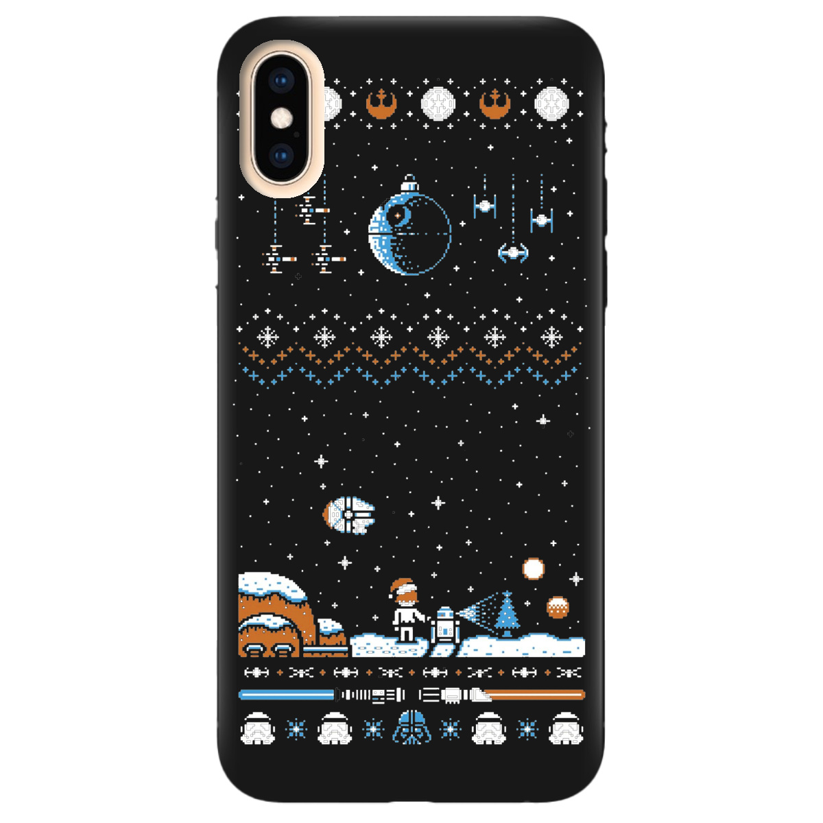 Чохол для Apple iPhone X чорний матовий soft touch Star wars - фото 1 Чохол для Apple iPhone X чорний матовий soft touch Star wars - фото 1 - Чохли для телефонів