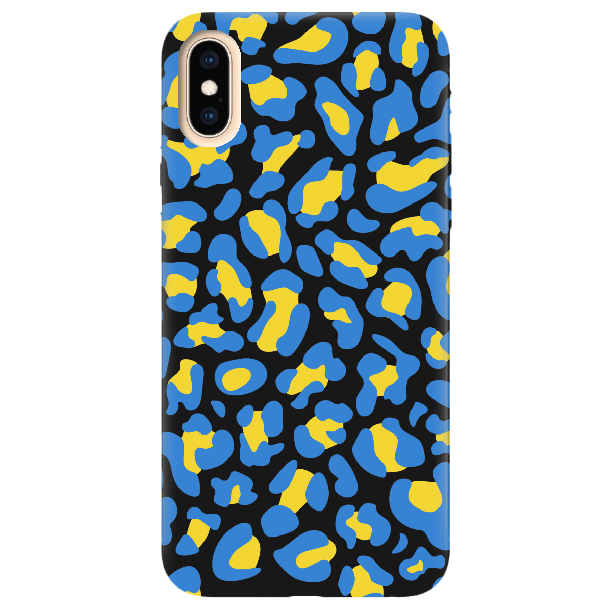 Чехол для Apple iPhone X черный матовый soft touch LeopardUA - фото 1 - Чехлы для телефонов