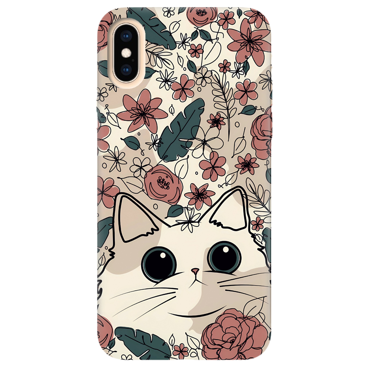 Чехол для Apple iPhone X Flower cat - фото 1 - Чехлы для телефонов