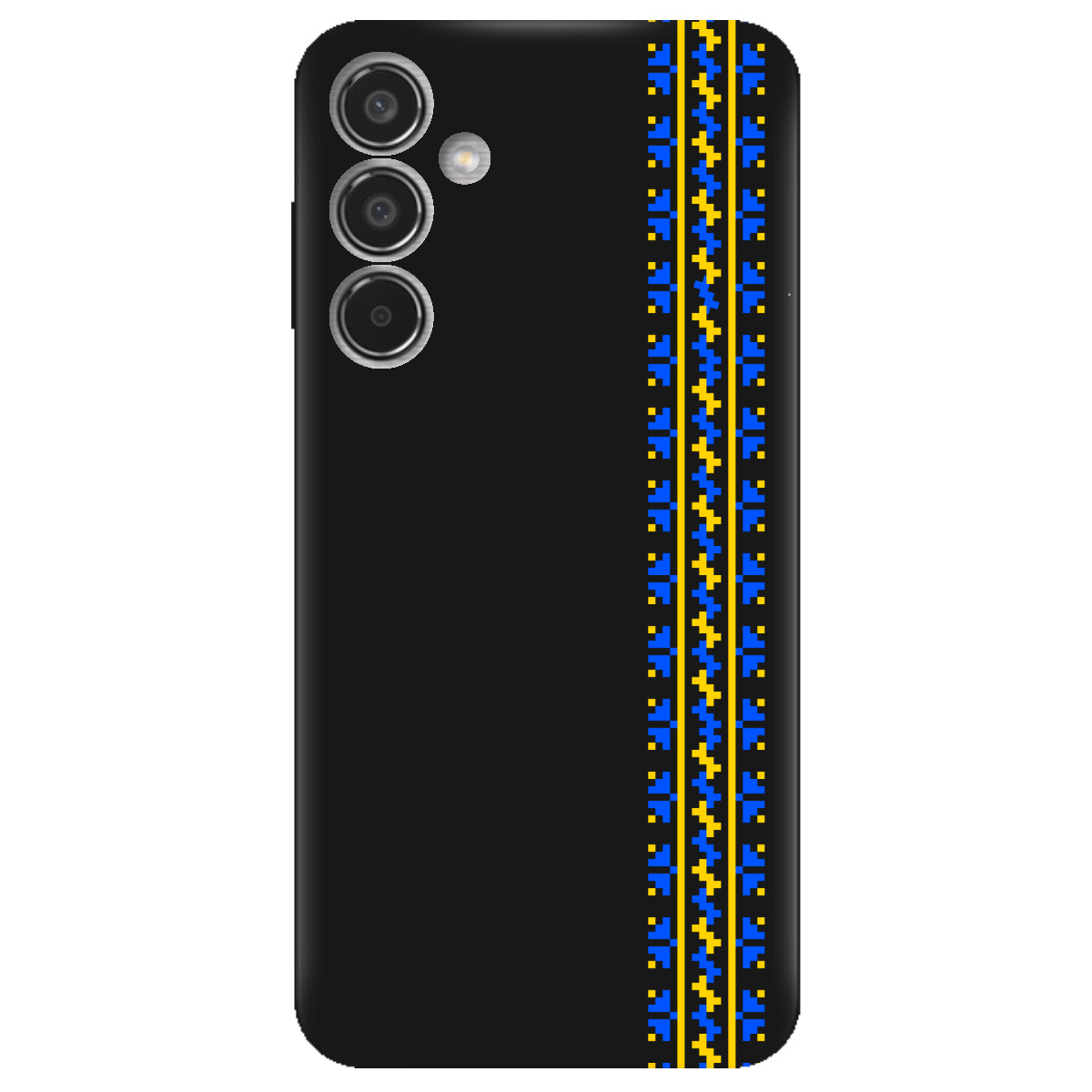 Чохол для Samsung Galaxy M35 5G чорний матовий soft touch Embroidery - фото 1 - Чохли для телефонів