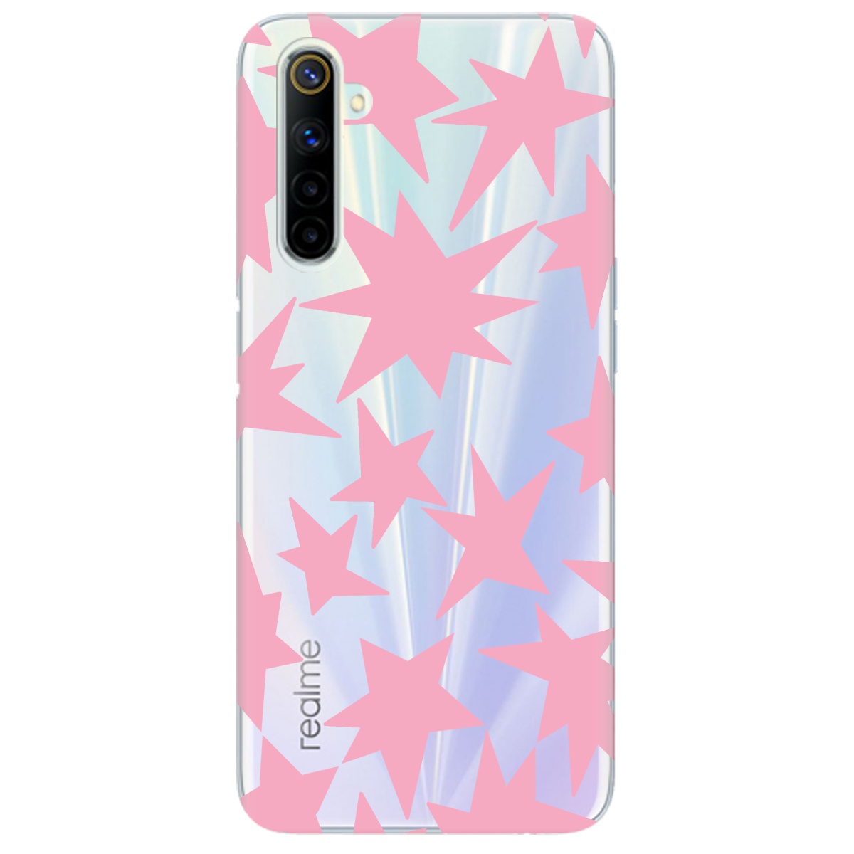 Чехол для Realme 6 Pink Star - фото 1 - Чехлы для телефонов