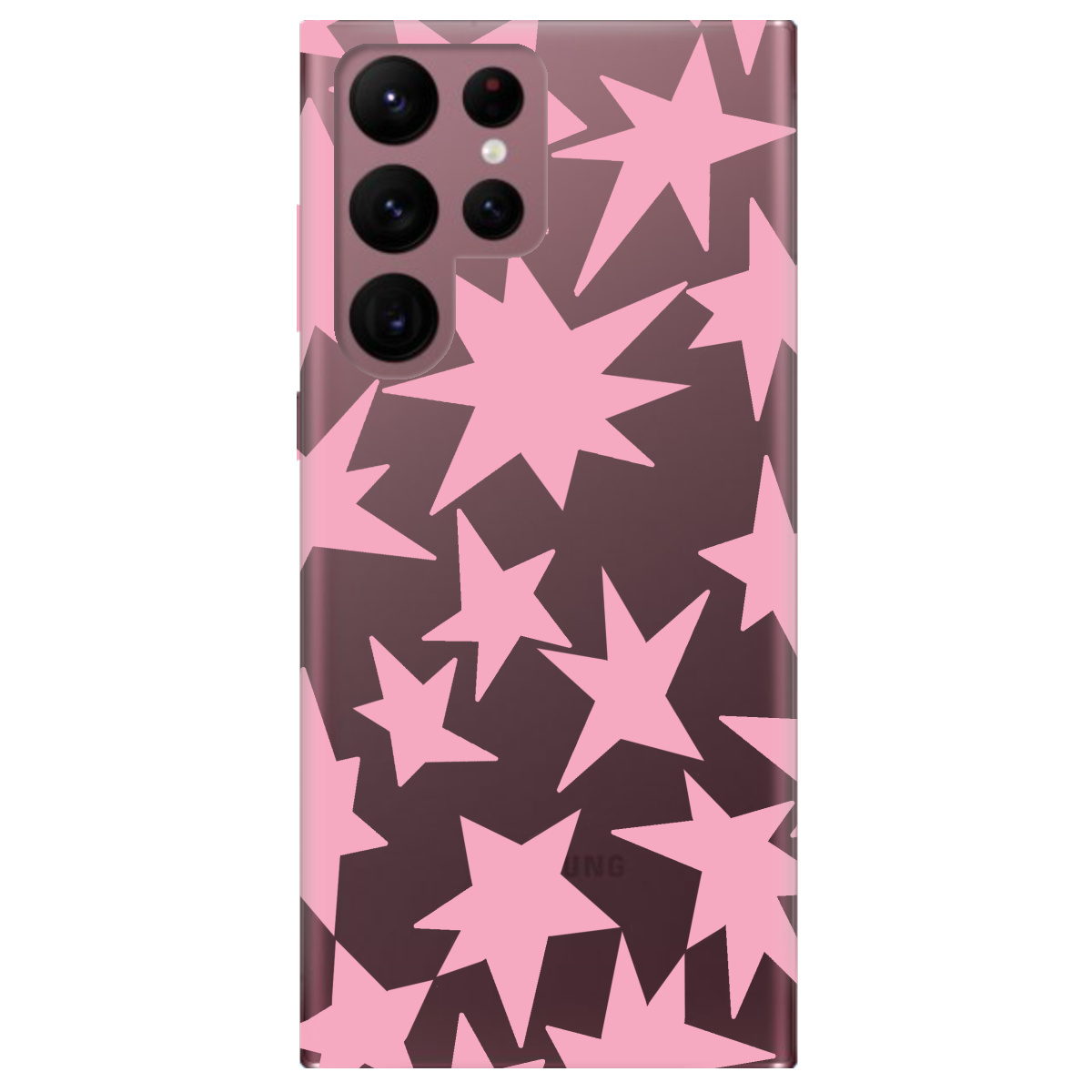 Чехол для Samsung Galaxy S22 Ultra Pink Star - фото 1 Чехол для Samsung Galaxy S22 Ultra Pink Star - фото 1 - Чехлы для телефонов
