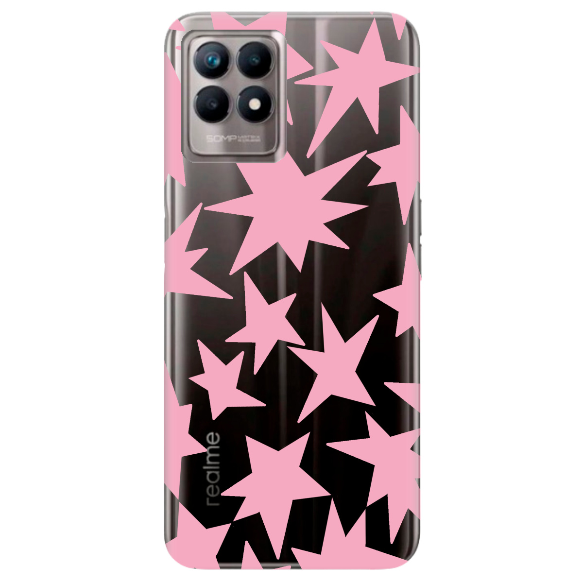 Чохол для Realme 8i Pink Star - фото 1 - Чохли для телефонів