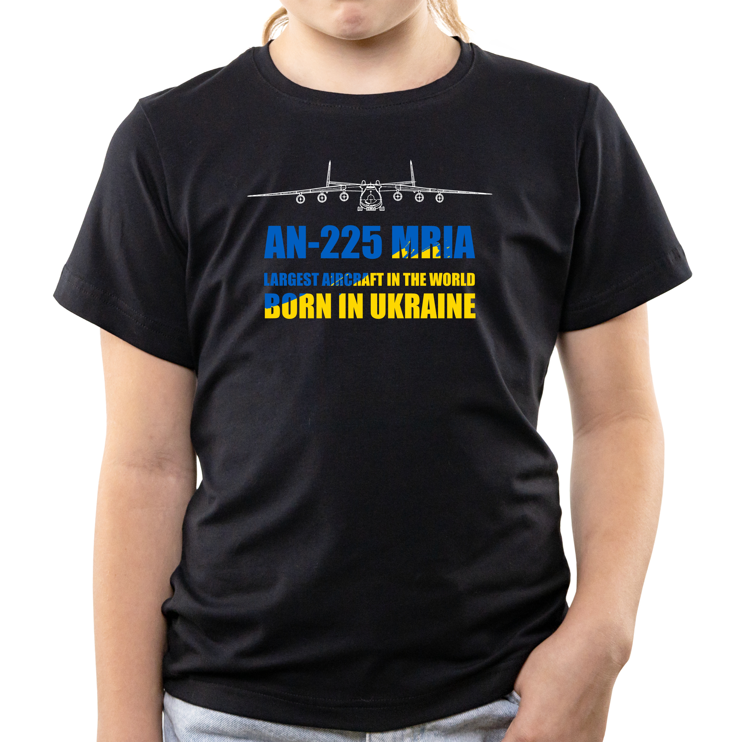 Футболка дитяча чорна бавовна/еластан Мрія 128 - фото 1 - Футболки