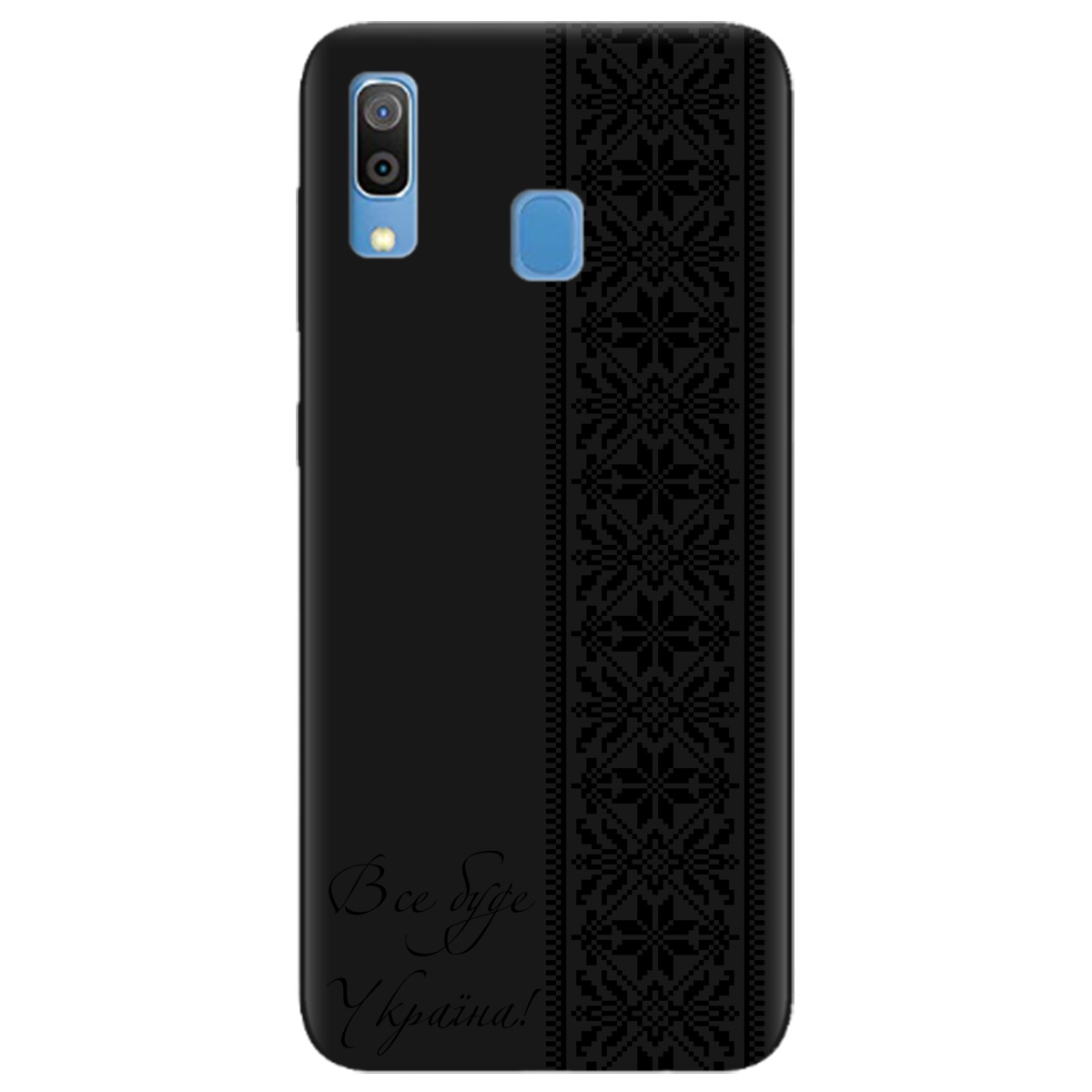 Чехол для Samsung Galaxy A30 черный матовый soft touch Все буде Україна! - фото 1 - Чехлы для телефонов