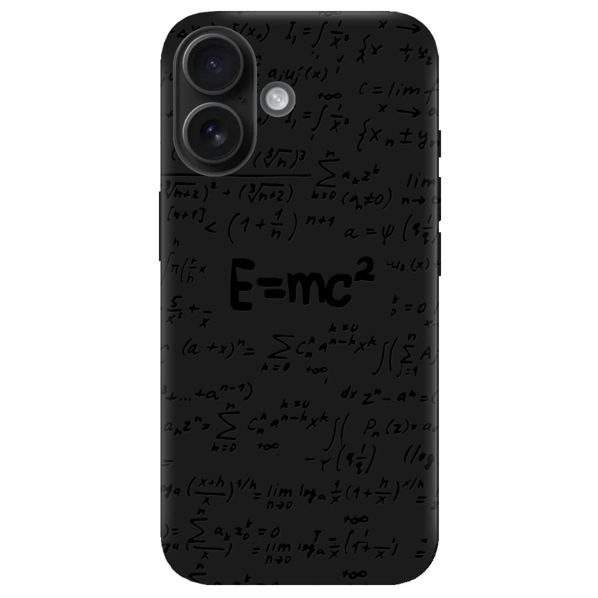 Чохол для Apple iPhone 16 чорний матовий soft touch Black Einstein - фото 1 - Чохли для телефонів