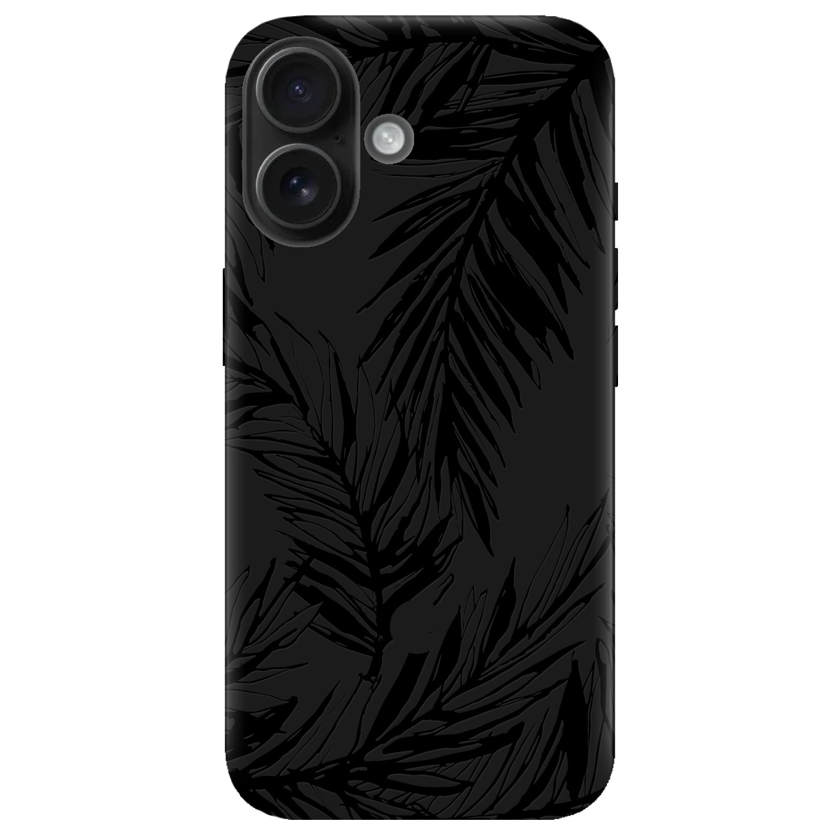 Чохол для Apple iPhone 16 чорний матовий soft touch Tropics - фото 1 - Чохли для телефонів