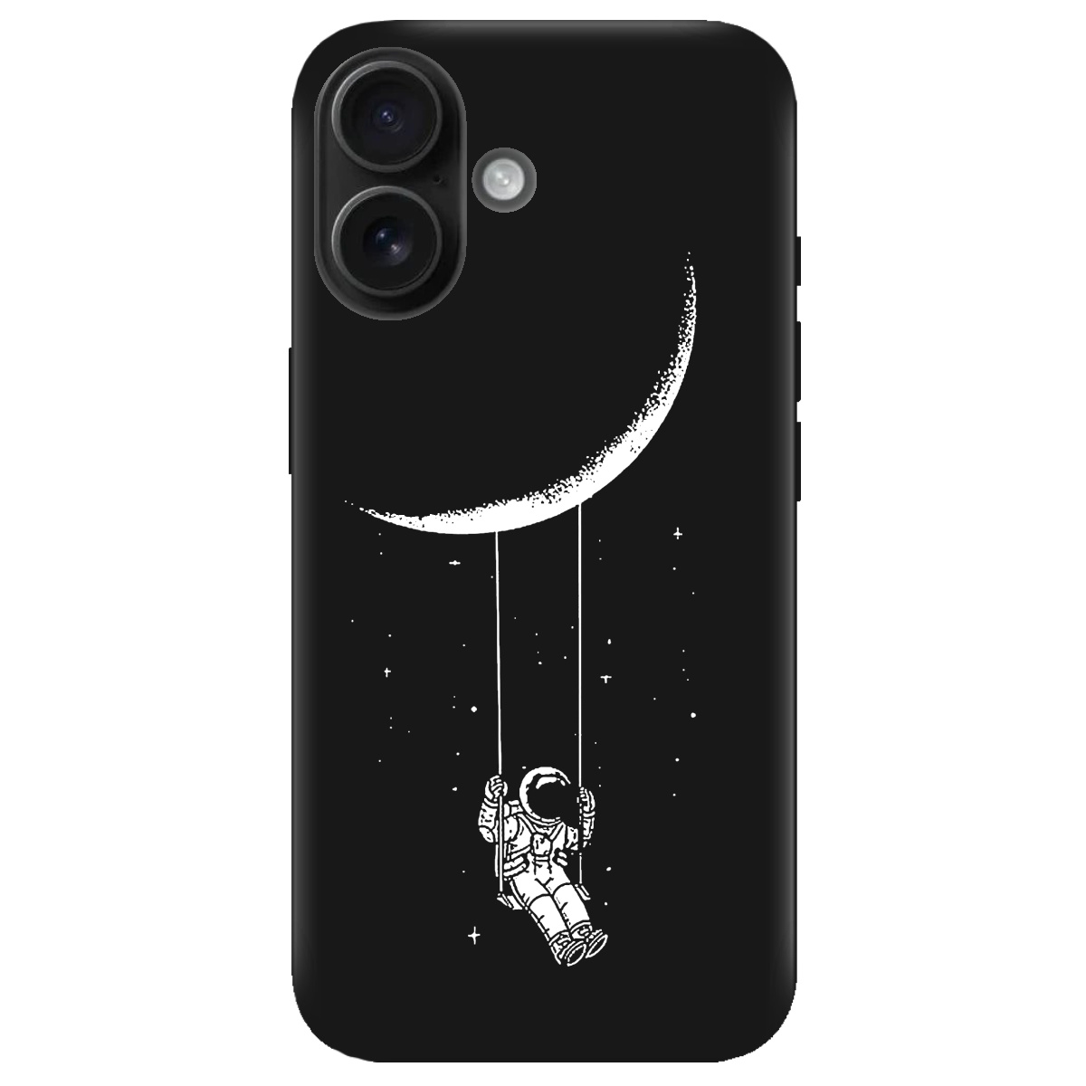 Чохол для Apple iPhone 16 чорний матовий soft touch Swing - фото 1 - Чохли для телефонів