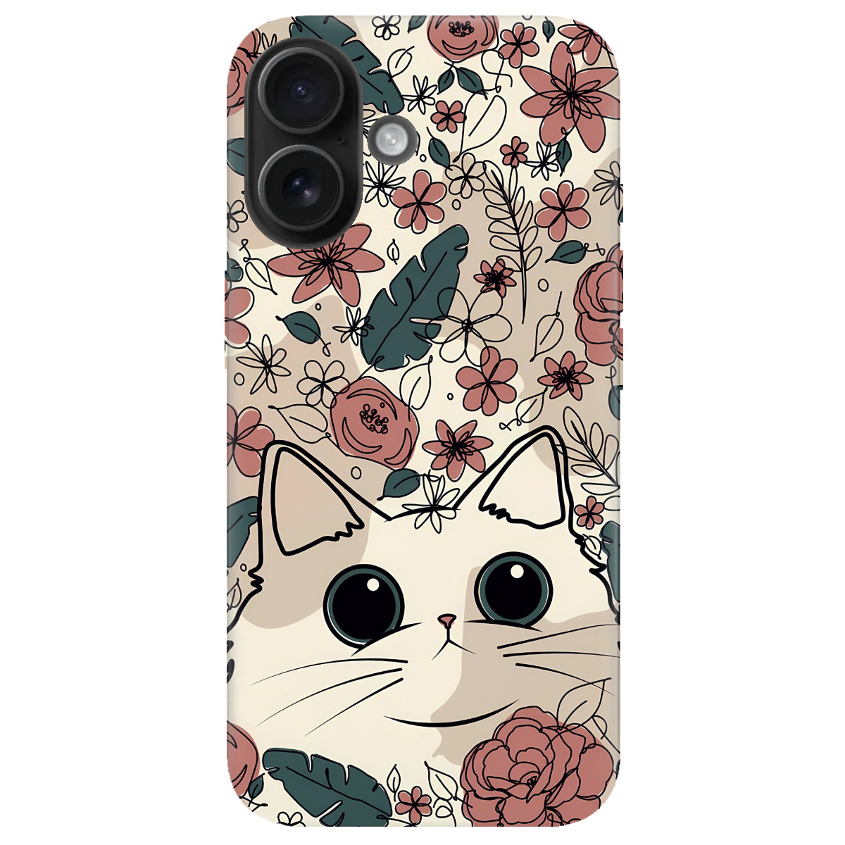 Чехол для Apple iPhone 16 Flower cat - фото 1 - Чехлы для телефонов