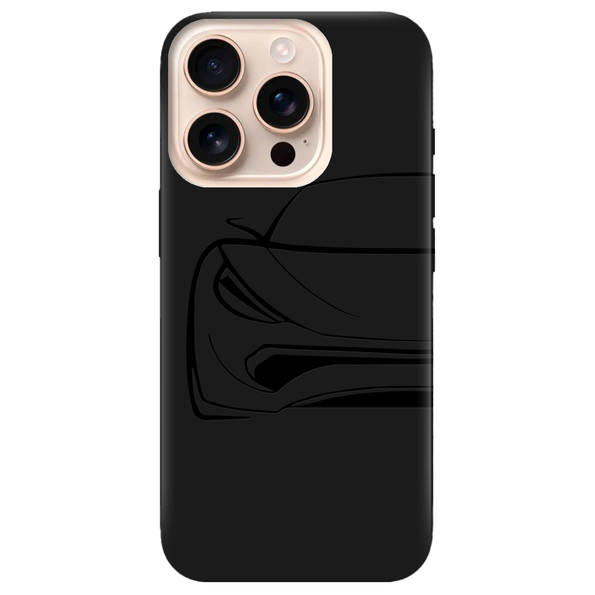 Чохол для Apple iPhone 16 Pro чорний матовий soft touch Sport Car - фото 1 - Чохли для телефонів