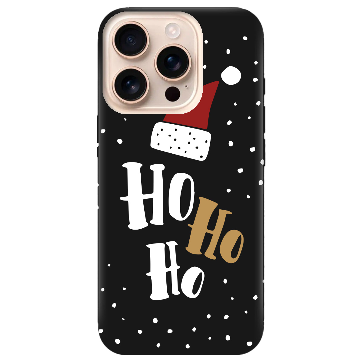 Чехол для Apple iPhone 16 Pro Max черный матовый soft touch Ho-ho-ho - фото 1 - Чехлы для телефонов