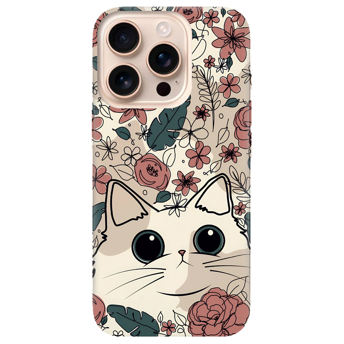 Чехол для Apple iPhone 16 Pro Max Flower cat - фото 1 - Чехлы для телефонов