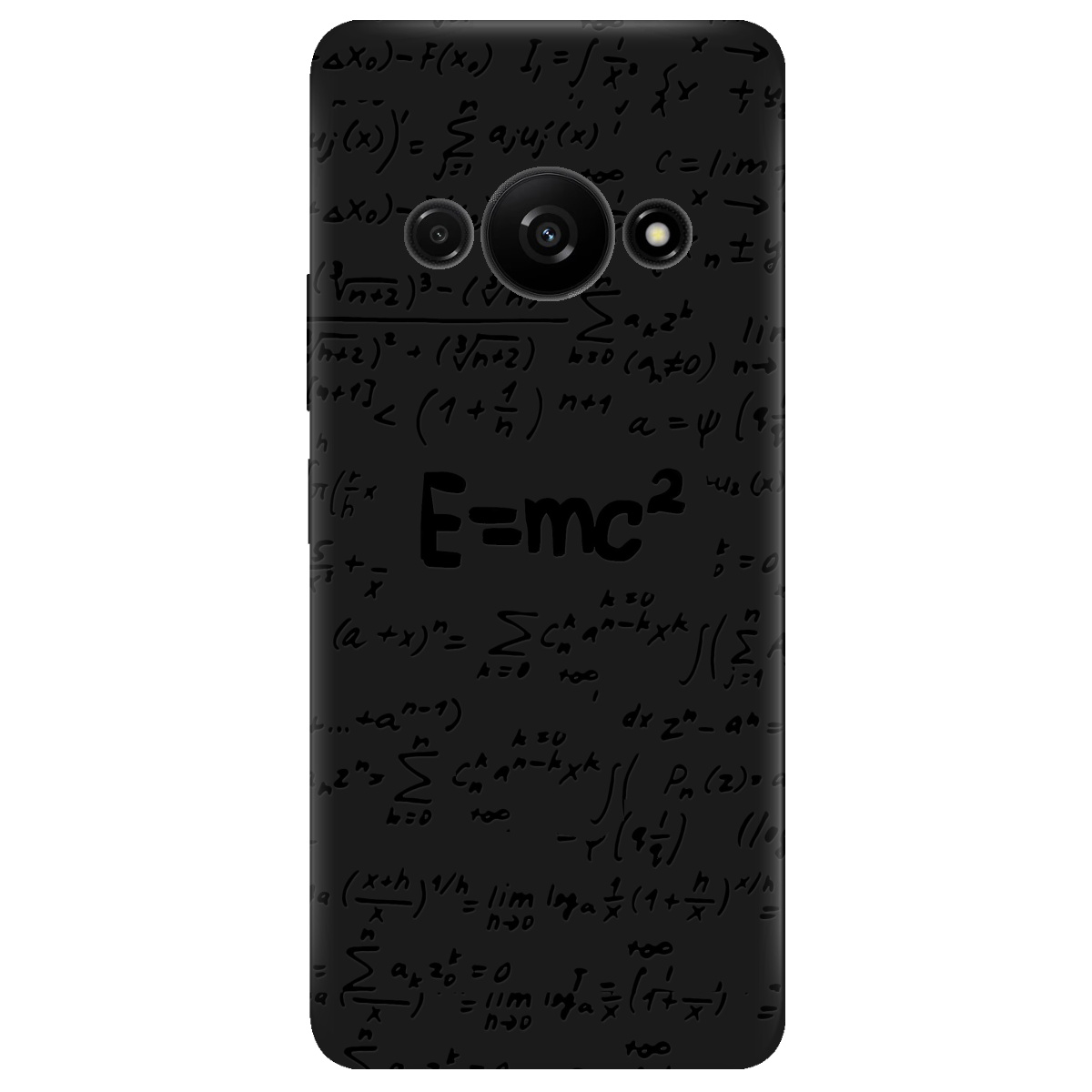 Чехол для Xiaomi Redmi A3 черный матовый soft touch Black Einstein - фото 1 - Чехлы для телефонов